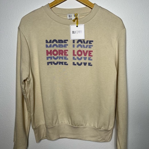 Oli & Viv More Love Graphic Pullover Jumper Sweatshirt M - Picture 2 of 6